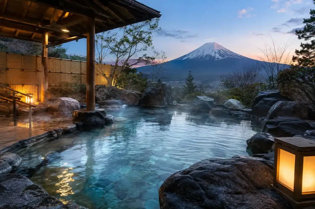 photo 2026 08 18 22 08 09 Onsen giapponese con vista sul Monte Fuji