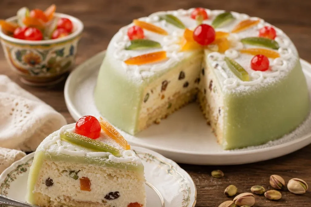 photo 2026 08 19 17 25 19 Cassata siciliana tradizionale decorata con frutta candita
