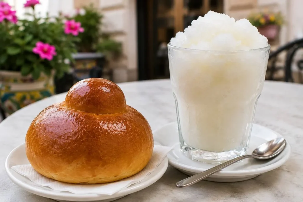 photo 2026 08 19 17 28 56 Granita siciliana con brioche col tuppo