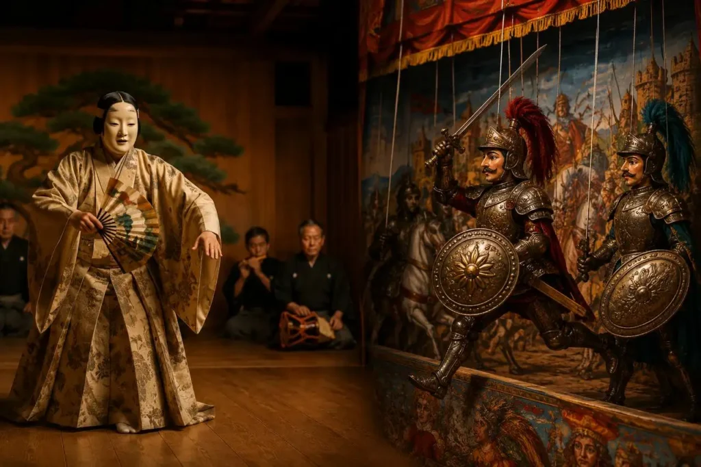 Movimento nel teatro Nō giapponese e nell’Opera dei Pupi siciliana a confronto