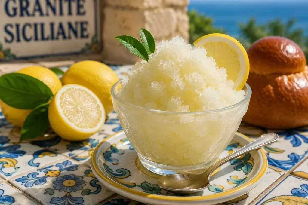 Granita siciliana al limone con brioche – ricetta granita siciliana