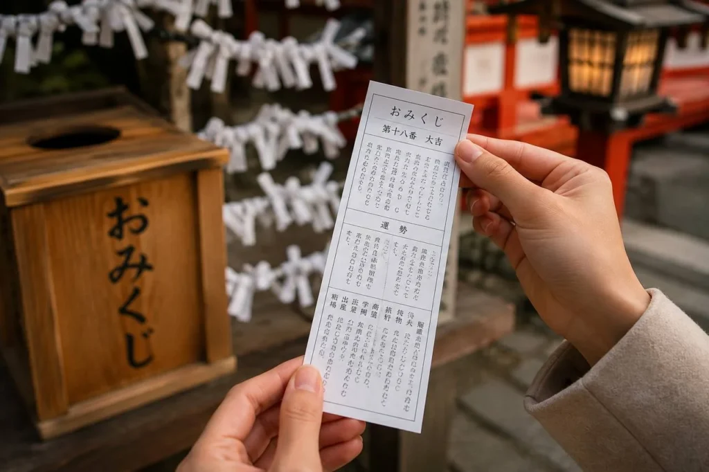 Omikuji, foglietto della fortuna della tradizione giapponese