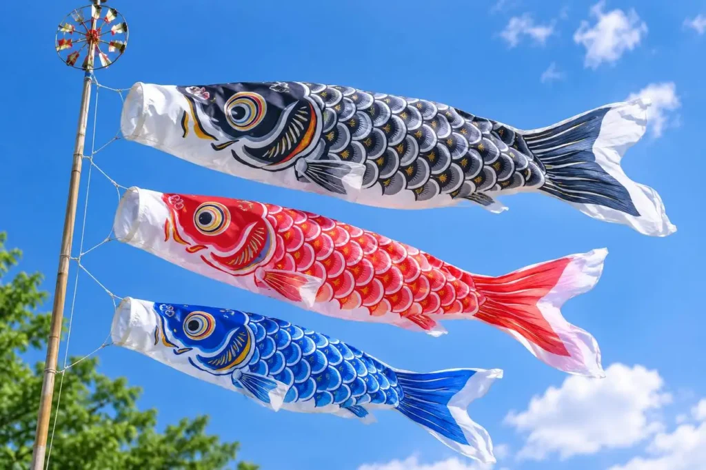 Carpe koi giapponesi, simbolo di forza, perseveranza e fortuna