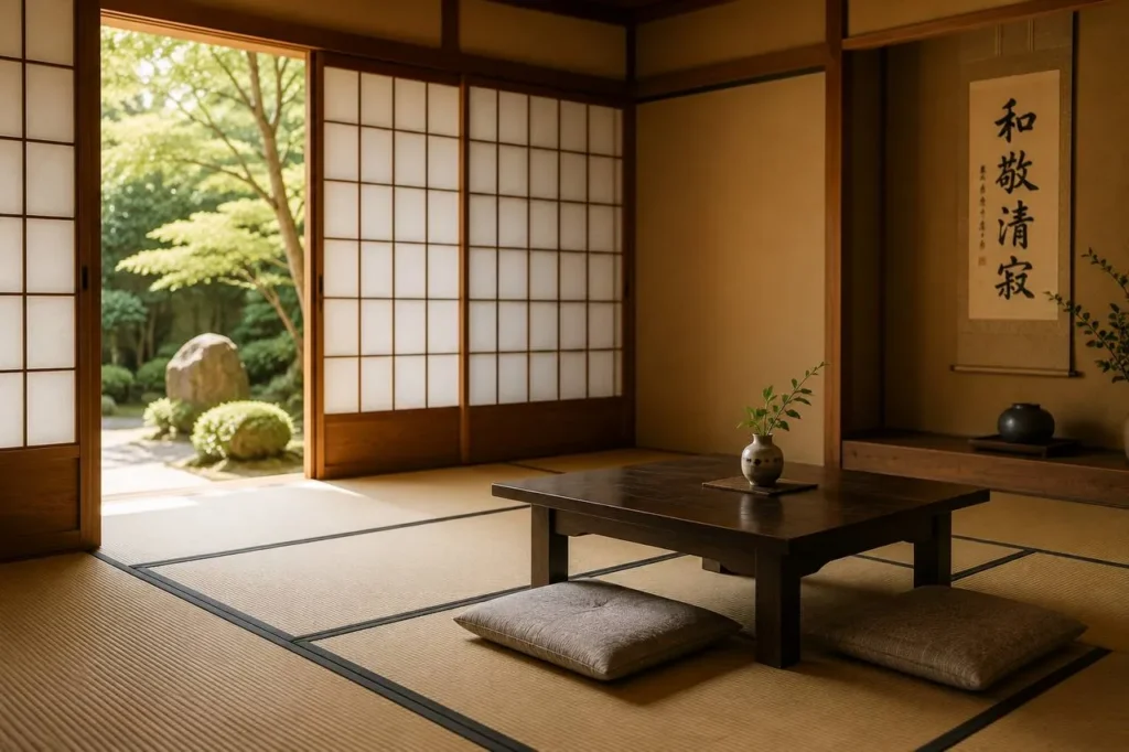 photo 5987720392937770254 y Interno di una casa tradizionale giapponese con tatami